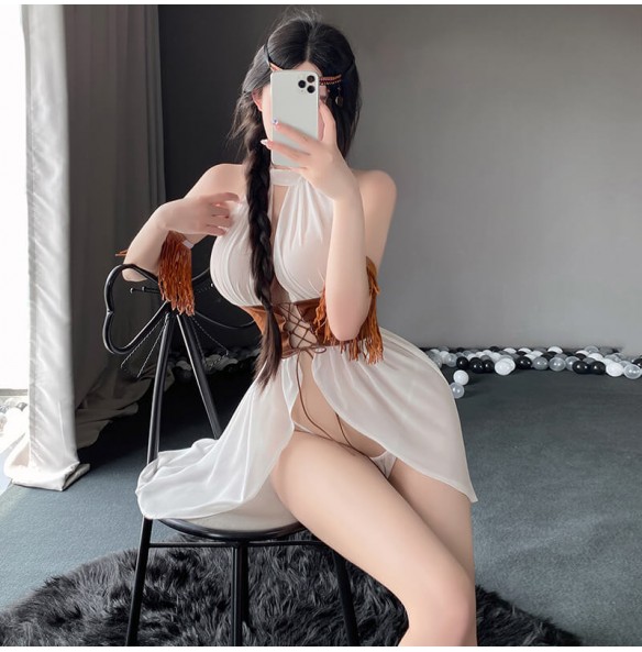 FEE ET MOI - Sexy Western Cowgirl Dress (White) FEE ET MOI - Sexy Western Cowgirl Dress (White)